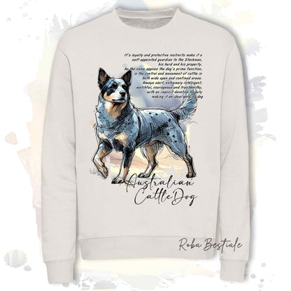 Felpa BEHAVIOR - AUSTRALIAN CATTLE DOG Blue - Girocollo, Unisex, in tanti colori! - dalla XS alla 3XL