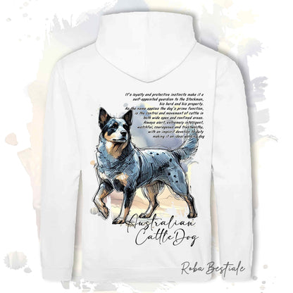 Felpa BEHAVIOR - AUSTRALIAN CATTLE DOG Blue - Cappuccio e Tasconi, Unisex, in tanti colori - dalla XS alla 5XL