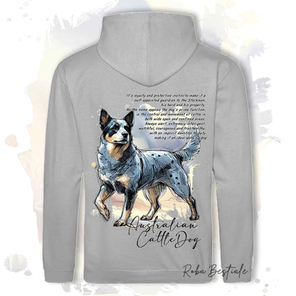 Felpa BEHAVIOR - AUSTRALIAN CATTLE DOG Blue - Cappuccio e Tasconi, Unisex, in tanti colori - dalla XS alla 5XL
