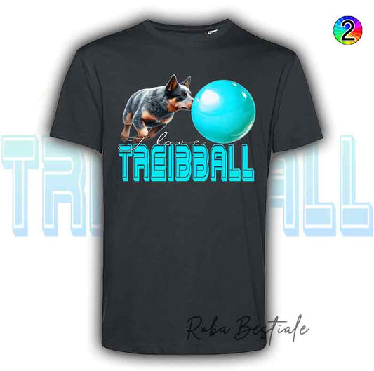 I LOVE TREIBBALL T-Shirt - AUSTRALIAN CATTLE DOG Blue