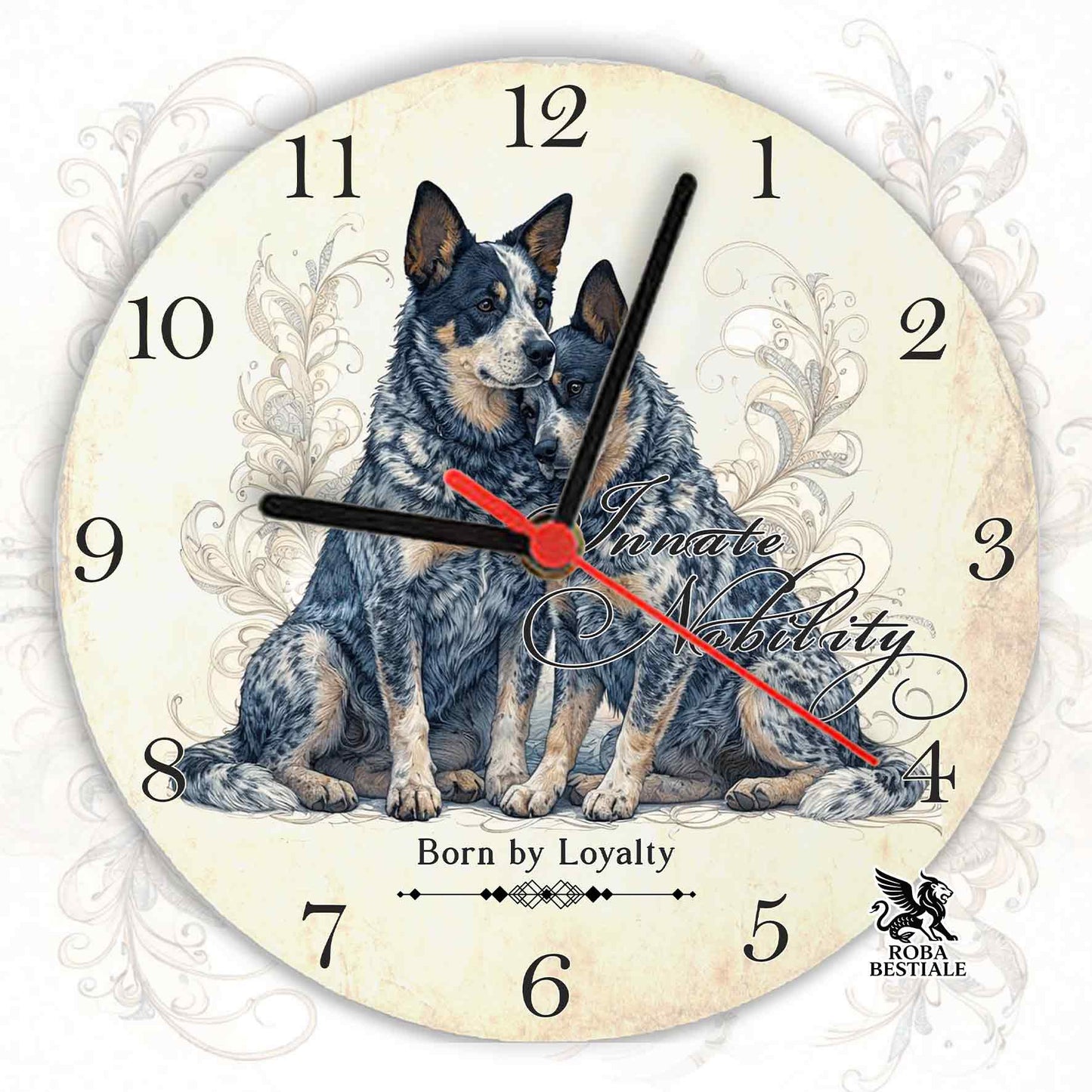 Orologio da Muro NOBILITY - AUSTRALIAN CATTLE DOG Blue - in MDF - diametro 20 o 30 cm