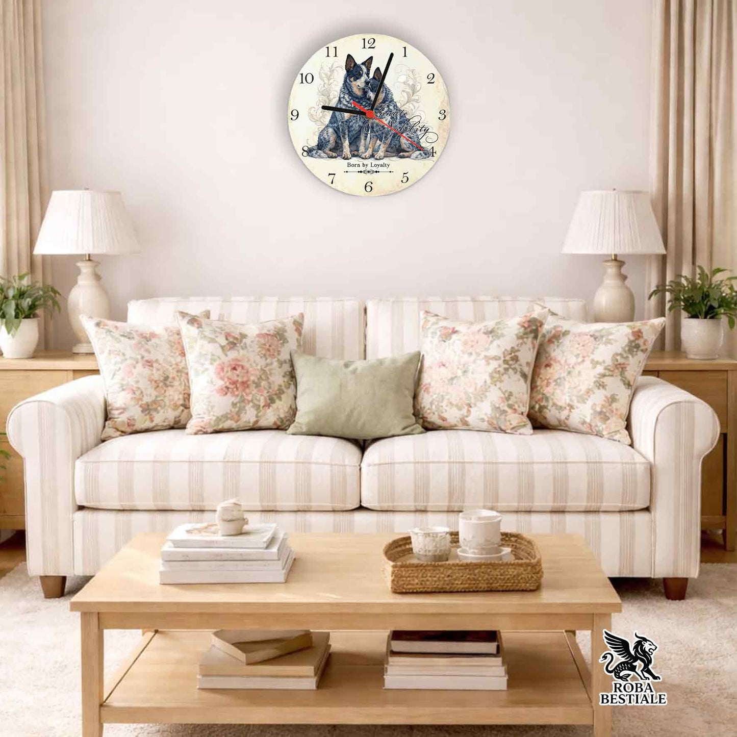 Orologio da Muro NOBILITY - AUSTRALIAN CATTLE DOG Blue - in MDF - diametro 20 o 30 cm