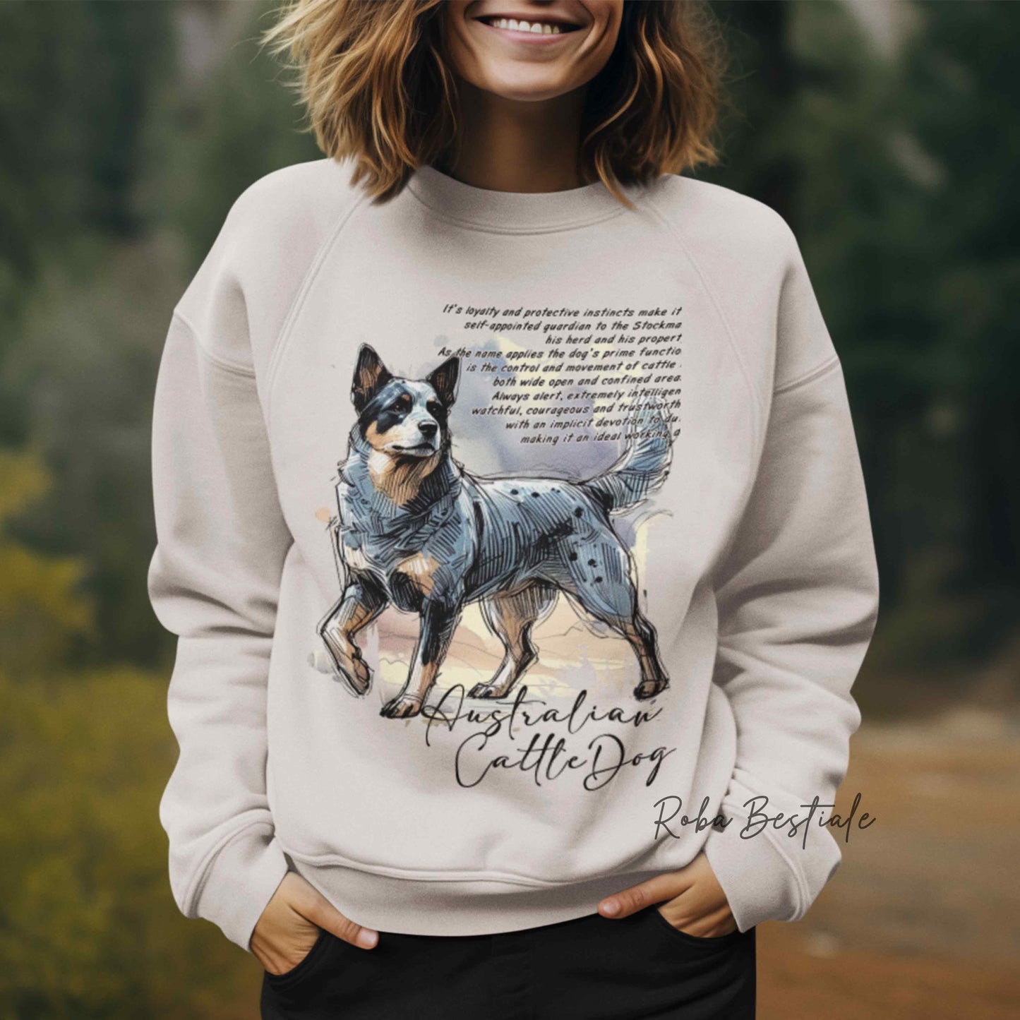 Felpa BEHAVIOR - AUSTRALIAN CATTLE DOG Blue - Girocollo, Unisex, in tanti colori! - dalla XS alla 3XL