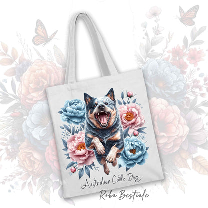 Shopper PEONY - AUSTRALIAN CATTLE DOG Blue - Diversi colori disponibili - 100% Cotone