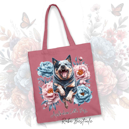 Shopper PEONY - AUSTRALIAN CATTLE DOG Blue - Diversi colori disponibili - 100% Cotone