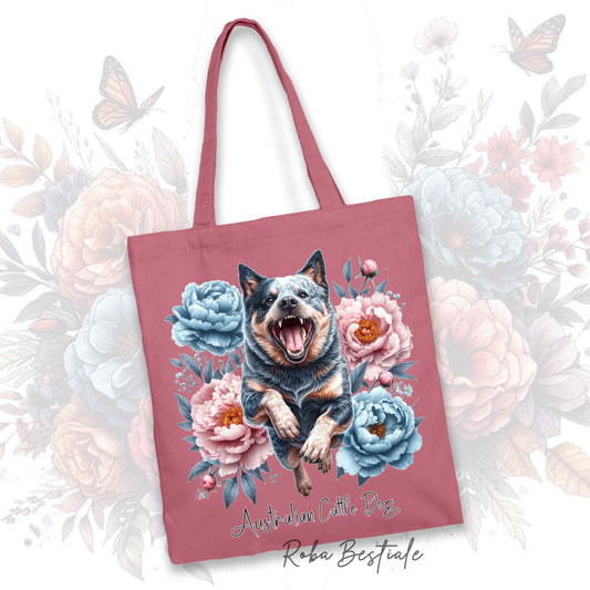 Shopper PEONY - AUSTRALIAN CATTLE DOG Blue - Diversi colori disponibili - 100% Cotone
