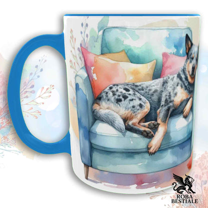 Tazza SOFT LIFE - AUSTRALIAN CATTLE DOG Blue - In Ceramica, colore a scelta - 330 ml