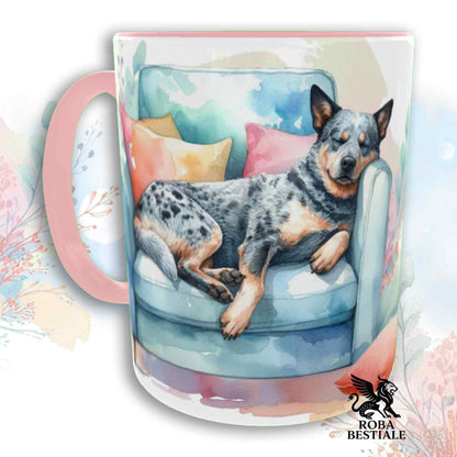 Tazza SOFT LIFE - AUSTRALIAN CATTLE DOG Blue - In Ceramica, colore a scelta - 330 ml