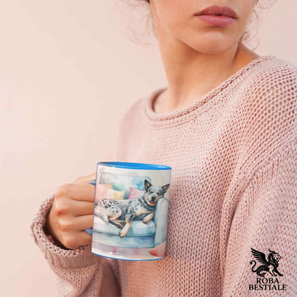 Tazza SOFT LIFE - AUSTRALIAN CATTLE DOG Blue - In Ceramica, colore a scelta - 330 ml