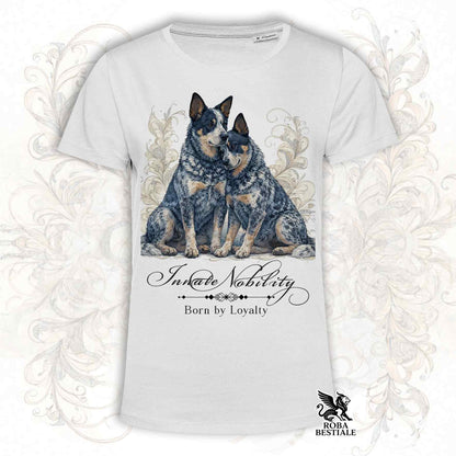 T-Shirt NOBILITY - AUSTRALIAN CATTLE DOG Blue - Bianca o Beige, da Uomo o da Donna - dalla XS alla 5XL