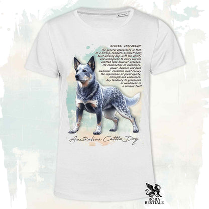 T-Shirt APPEARANCE - AUSTRALIAN CATTLE DOG Blue - Bianca o Beige, da Uomo o da Donna - dalla XS alla 5XL