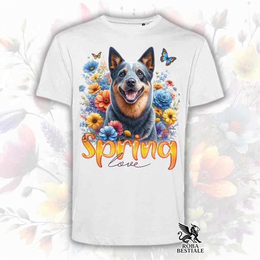 SPRING LOVE T-Shirt - AUSTRALIAN CATTLE DOG Blue