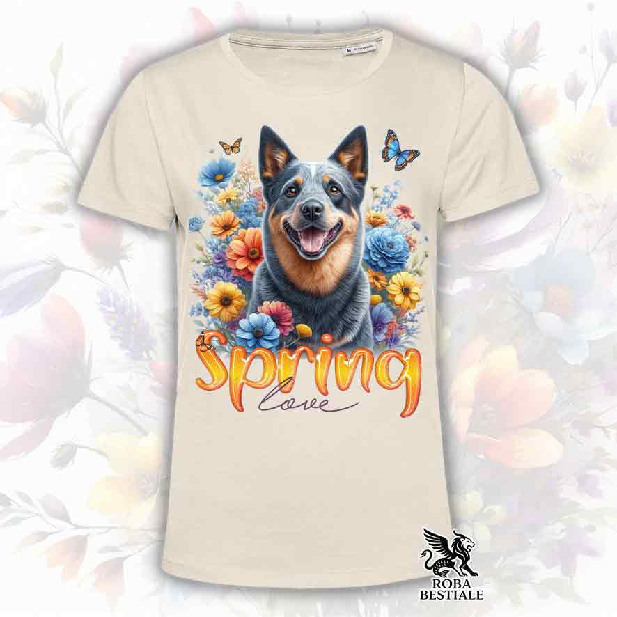 SPRING LOVE T-Shirt - AUSTRALIAN CATTLE DOG Blue
