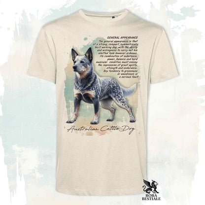T-Shirt APPEARANCE - AUSTRALIAN CATTLE DOG Blue - Bianca o Beige, da Uomo o da Donna - dalla XS alla 5XL