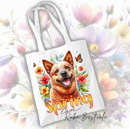 Tote Bag AUSTRALIAN CATTLE DOG Red - Collezione Spring Love