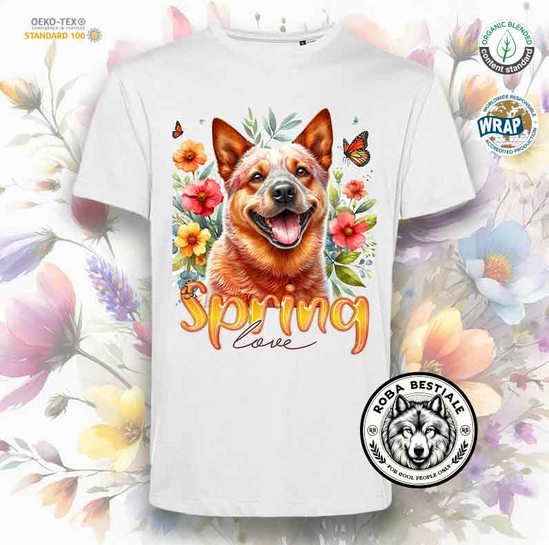 T-Shirt SPRING LOVE - AUSTRALIAN CATTLE DOG Red