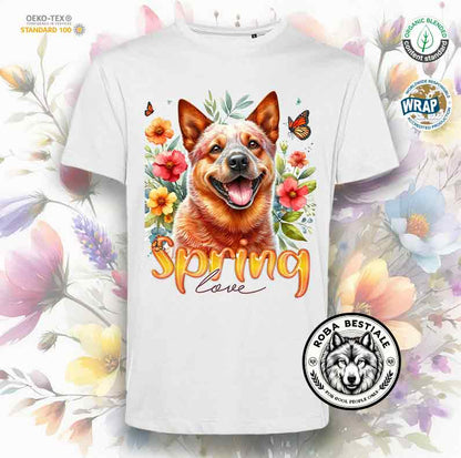 T-Shirt SPRING LOVE - AUSTRALIAN CATTLE DOG Red