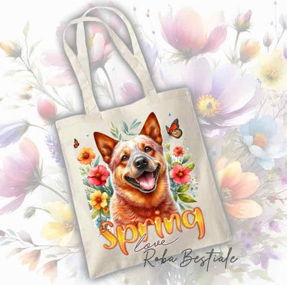 Tote Bag AUSTRALIAN CATTLE DOG Red - Collezione Spring Love