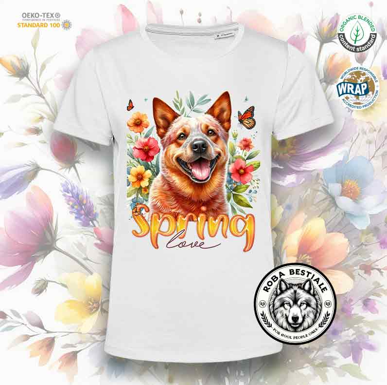 T-Shirt SPRING LOVE - AUSTRALIAN CATTLE DOG Red