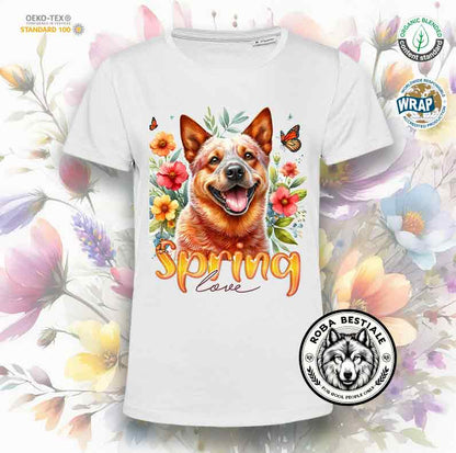 T-Shirt SPRING LOVE - AUSTRALIAN CATTLE DOG Red