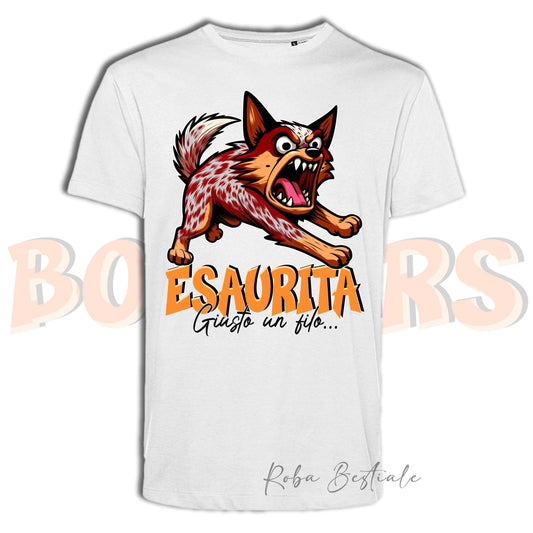 T-Shirt BONKERS - ESAURITA - AUSTRALIAN CATTLE DOG Red - Uomo o Donna - dalla XS alla 5XL