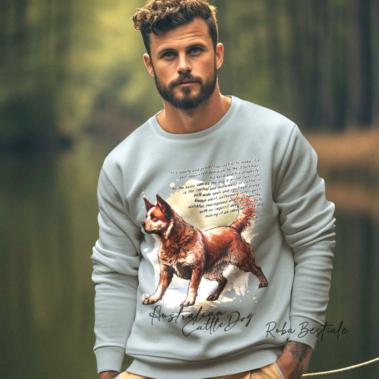 Felpa BEHAVIOR - AUSTRALIAN CATTLE DOG Red - Girocollo, Unisex, in tanti colori! - dalla XS alla 3XL