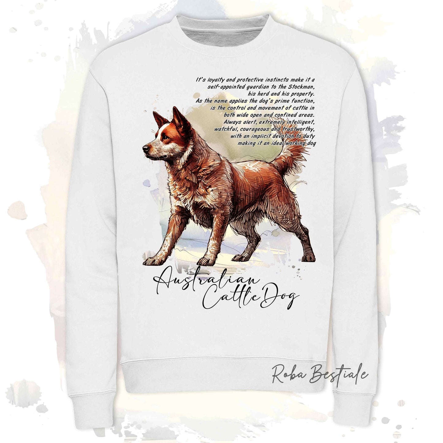 Felpa BEHAVIOR - AUSTRALIAN CATTLE DOG Red - Girocollo, Unisex, in tanti colori! - dalla XS alla 3XL
