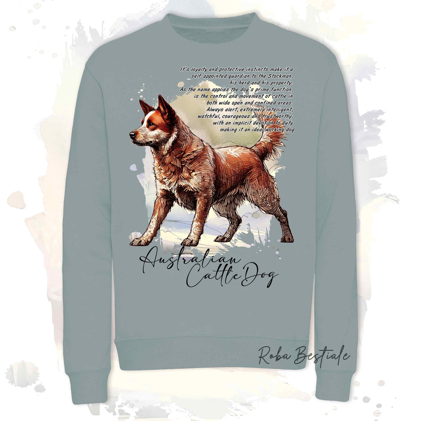 Felpa BEHAVIOR - AUSTRALIAN CATTLE DOG Red - Girocollo, Unisex, in tanti colori! - dalla XS alla 3XL