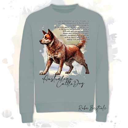 Felpa BEHAVIOR - AUSTRALIAN CATTLE DOG Red - Girocollo, Unisex, in tanti colori! - dalla XS alla 3XL