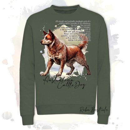 Felpa BEHAVIOR - AUSTRALIAN CATTLE DOG Red - Girocollo, Unisex, in tanti colori! - dalla XS alla 3XL