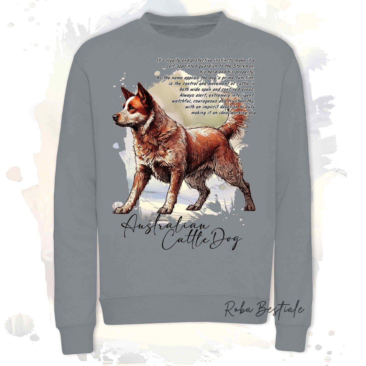 Felpa BEHAVIOR - AUSTRALIAN CATTLE DOG Red - Girocollo, Unisex, in tanti colori! - dalla XS alla 3XL