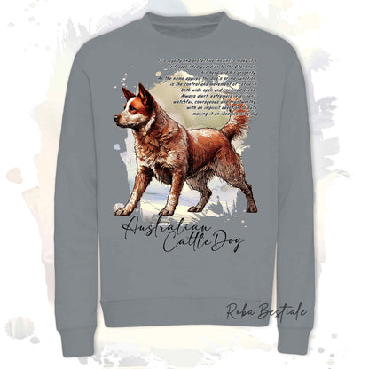 Felpa BEHAVIOR - AUSTRALIAN CATTLE DOG Red - Girocollo, Unisex, in tanti colori! - dalla XS alla 3XL