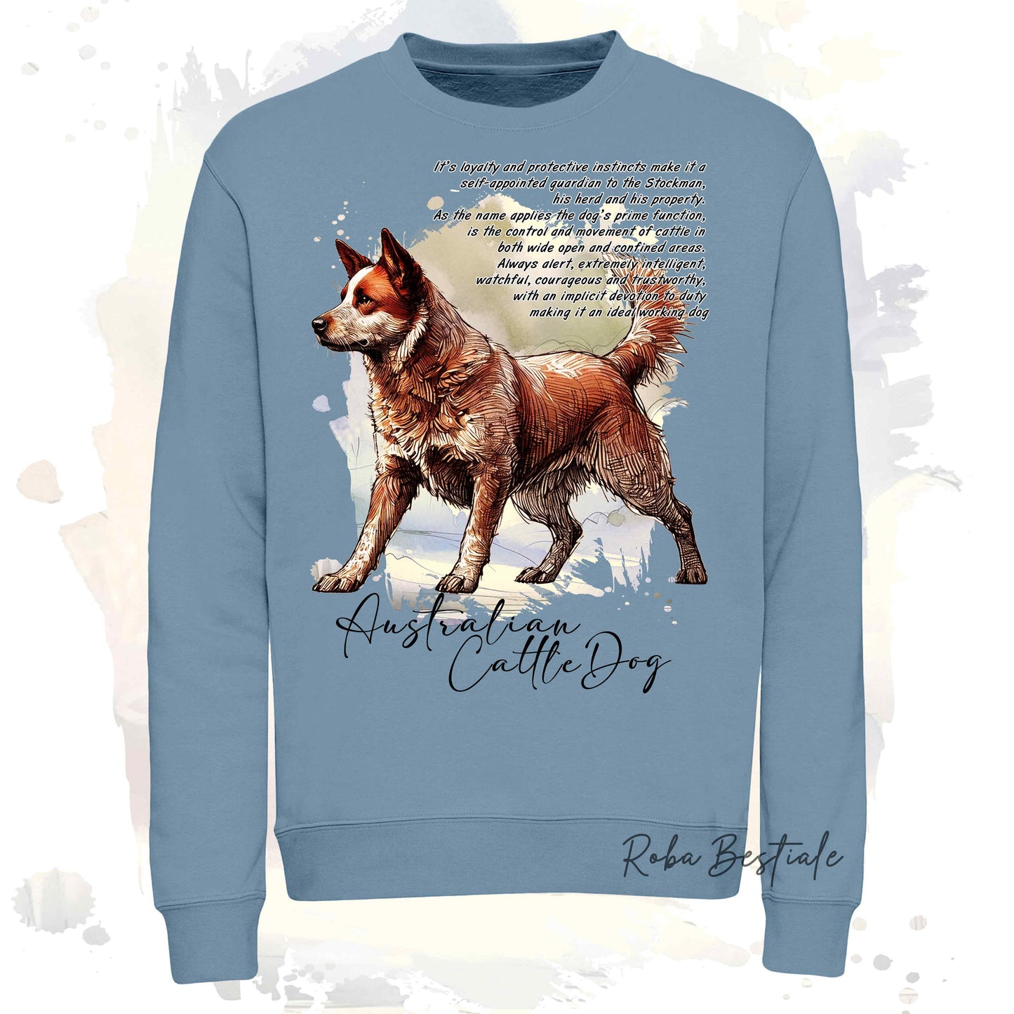 Felpa BEHAVIOR - AUSTRALIAN CATTLE DOG Red - Girocollo, Unisex, in tanti colori! - dalla XS alla 3XL