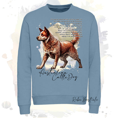 Felpa BEHAVIOR - AUSTRALIAN CATTLE DOG Red - Girocollo, Unisex, in tanti colori! - dalla XS alla 3XL