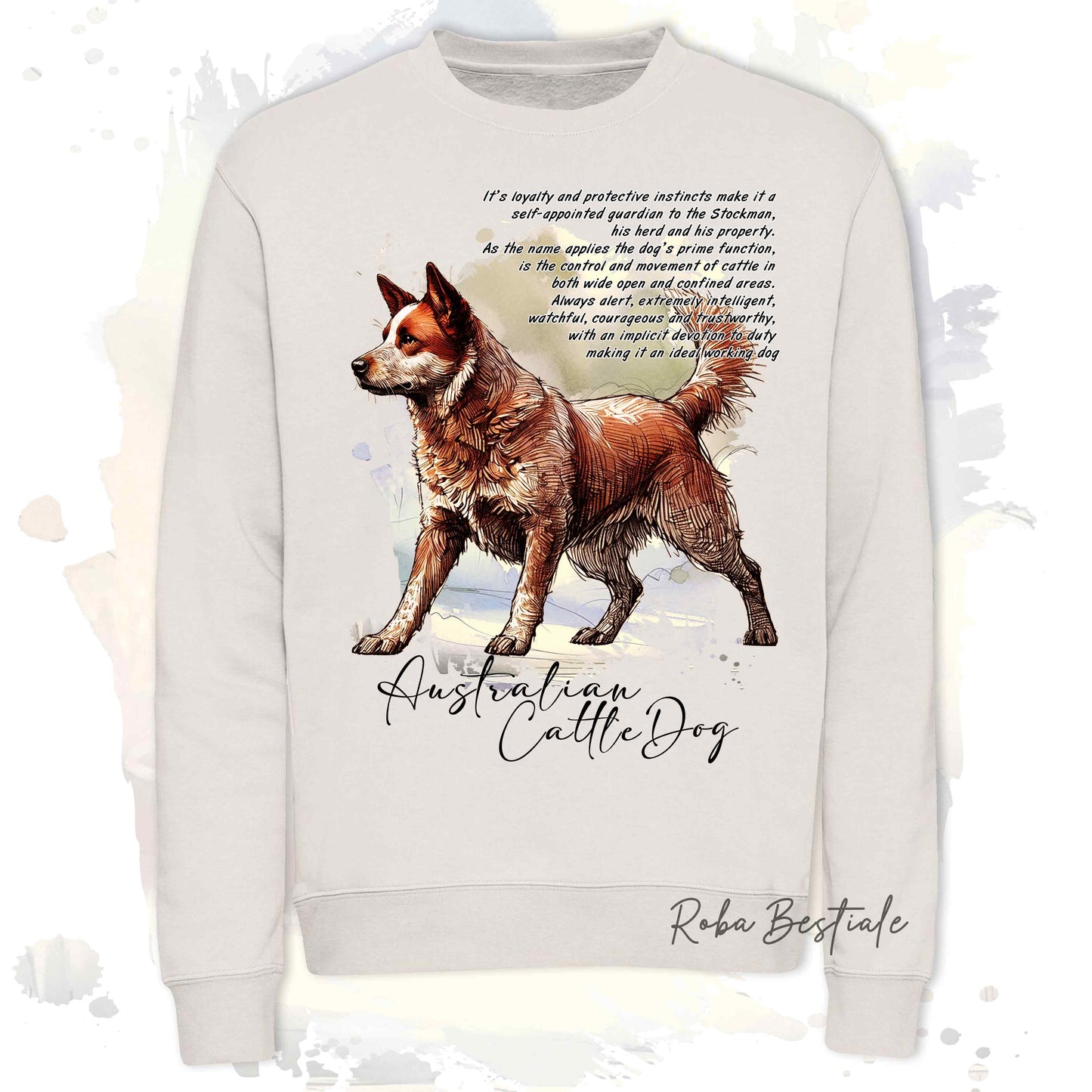 Felpa BEHAVIOR - AUSTRALIAN CATTLE DOG Red - Girocollo, Unisex, in tanti colori! - dalla XS alla 3XL