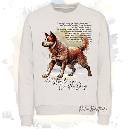 Felpa BEHAVIOR - AUSTRALIAN CATTLE DOG Red - Girocollo, Unisex, in tanti colori! - dalla XS alla 3XL