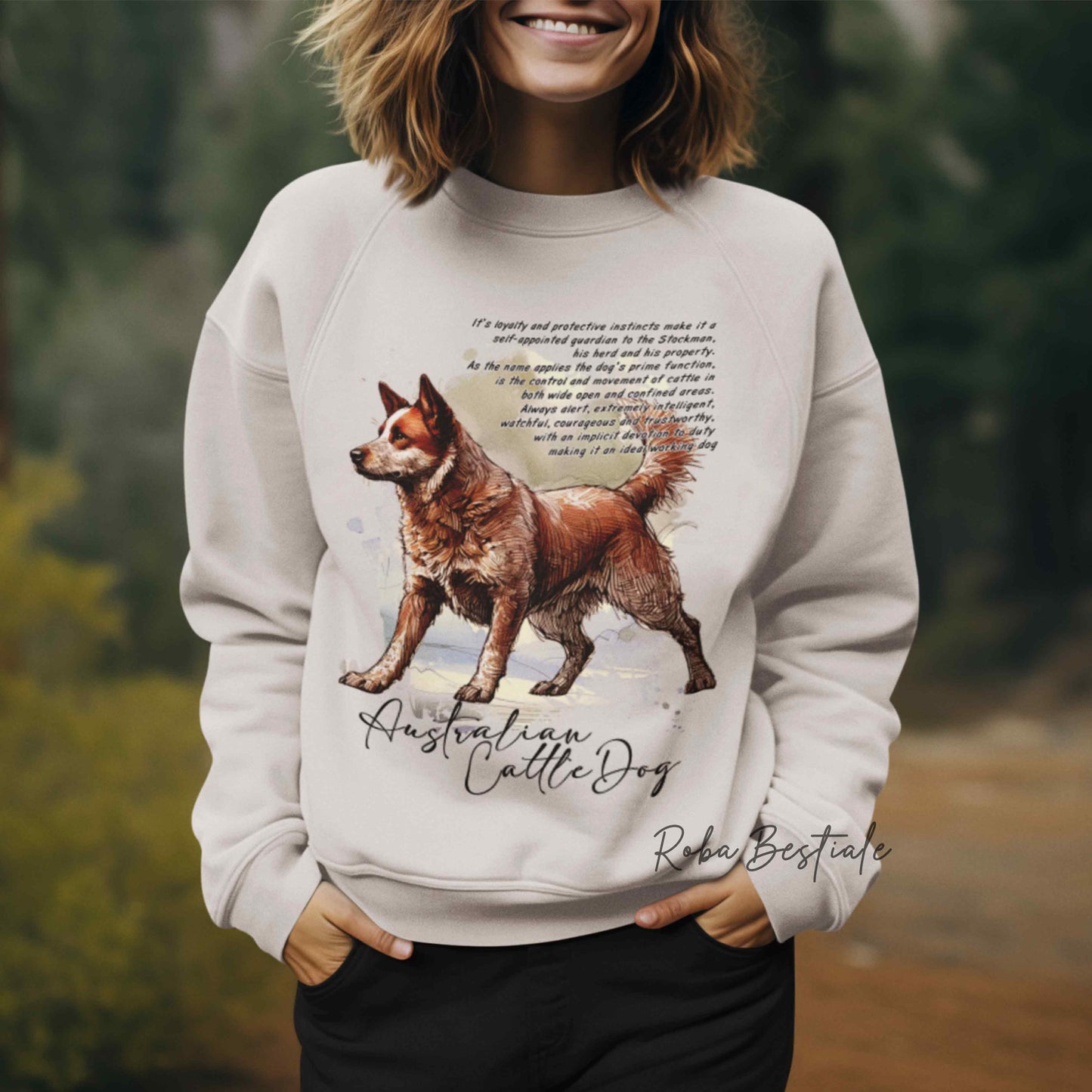 Felpa BEHAVIOR - AUSTRALIAN CATTLE DOG Red - Girocollo, Unisex, in tanti colori! - dalla XS alla 3XL