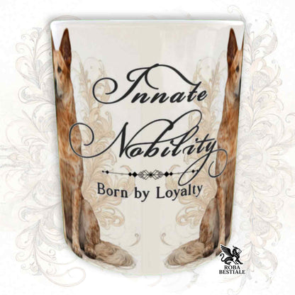 Tazza NOBILITY - AUSTRALIAN CATTLE DOG Red - Manico ORO - 330 ml - in Ceramica