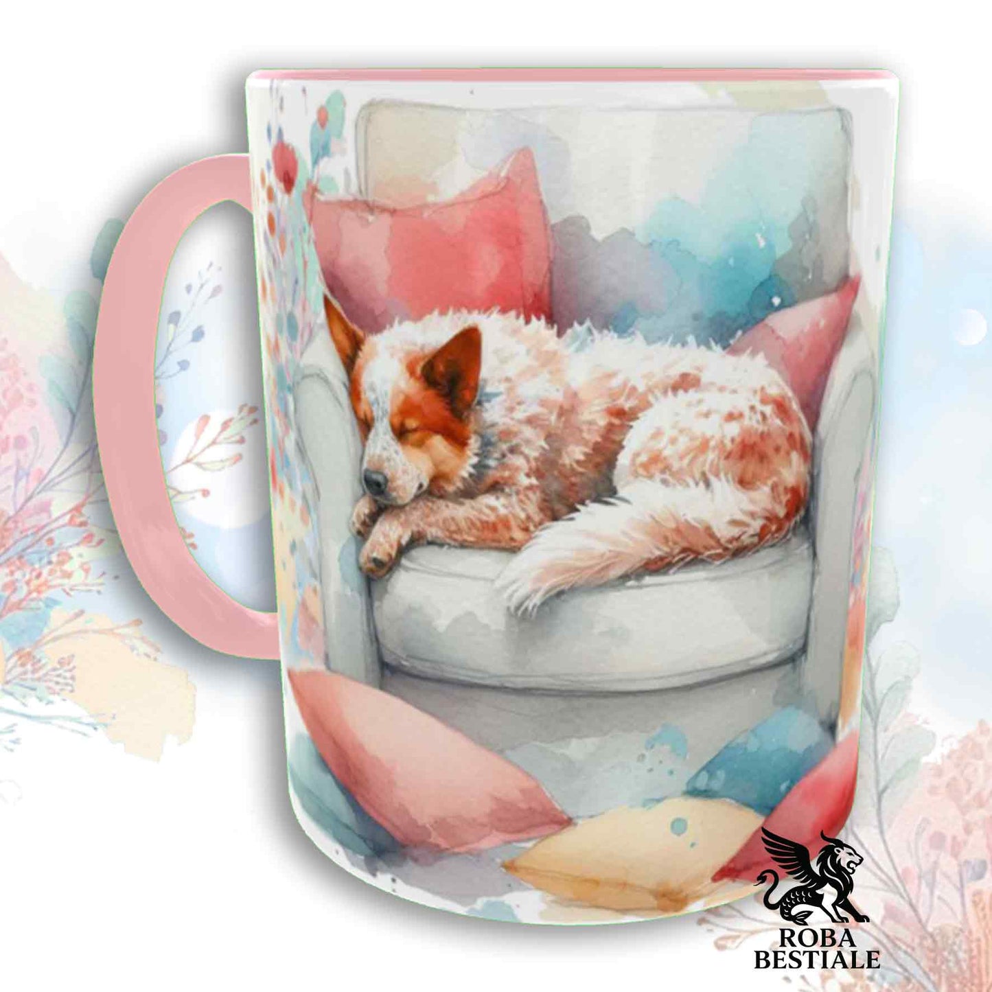 Tazza SOFT LIFE - AUSTRALIAN CATTLE DOG Red - In Ceramica, colore a scelta - 330 ml