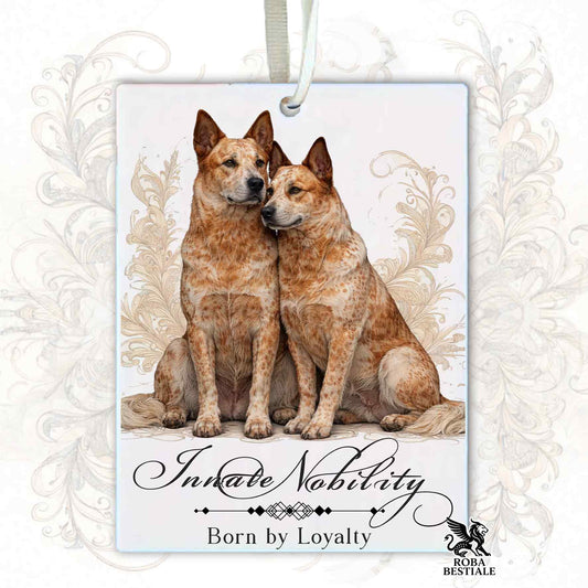 Deodorante Auto NOBILITY - AUSTRALIAN CATTLE DOG Red - In Feltro, con cordino - 7,5 x 10 cm
