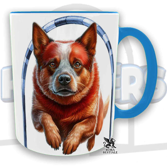 HOOPERS Player Mug - AUSTRALIAN CATTLE DOG Red - Ceramic, with colored handle and interior - 330 ml