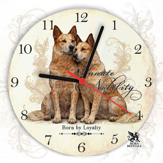 Orologio da Muro NOBILITY - AUSTRALIAN CATTLE DOG Red - in MDF - diametro 20 o 30 cm