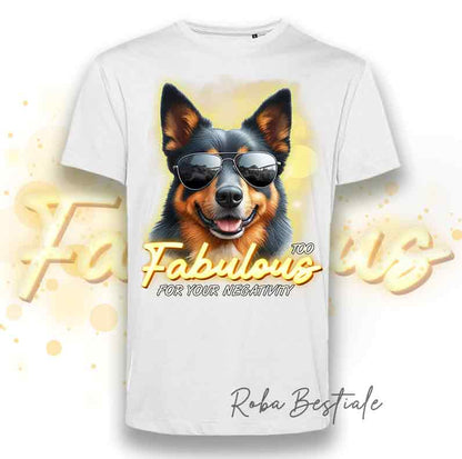 T-Shirt TOO FABULOUS - AUSTRALIAN KELPIE Black & Tan
