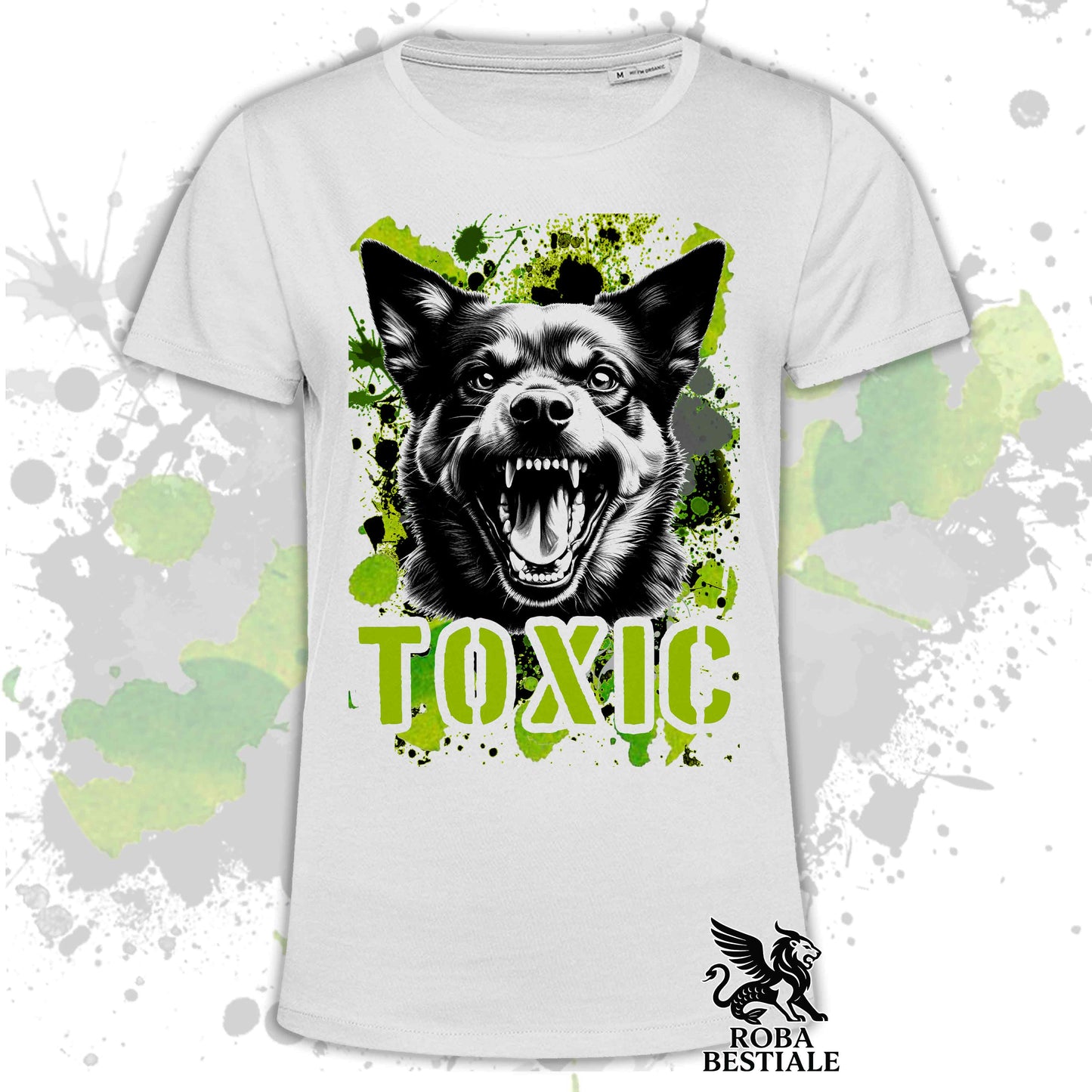 T-Shirt TOXIC - AUSTRALIAN KELPIE - Bianca o Beige, da Uomo o da Donna - dalla XS alla 5XL