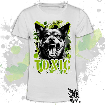 T-Shirt TOXIC - AUSTRALIAN KELPIE - Bianca o Beige, da Uomo o da Donna - dalla XS alla 5XL