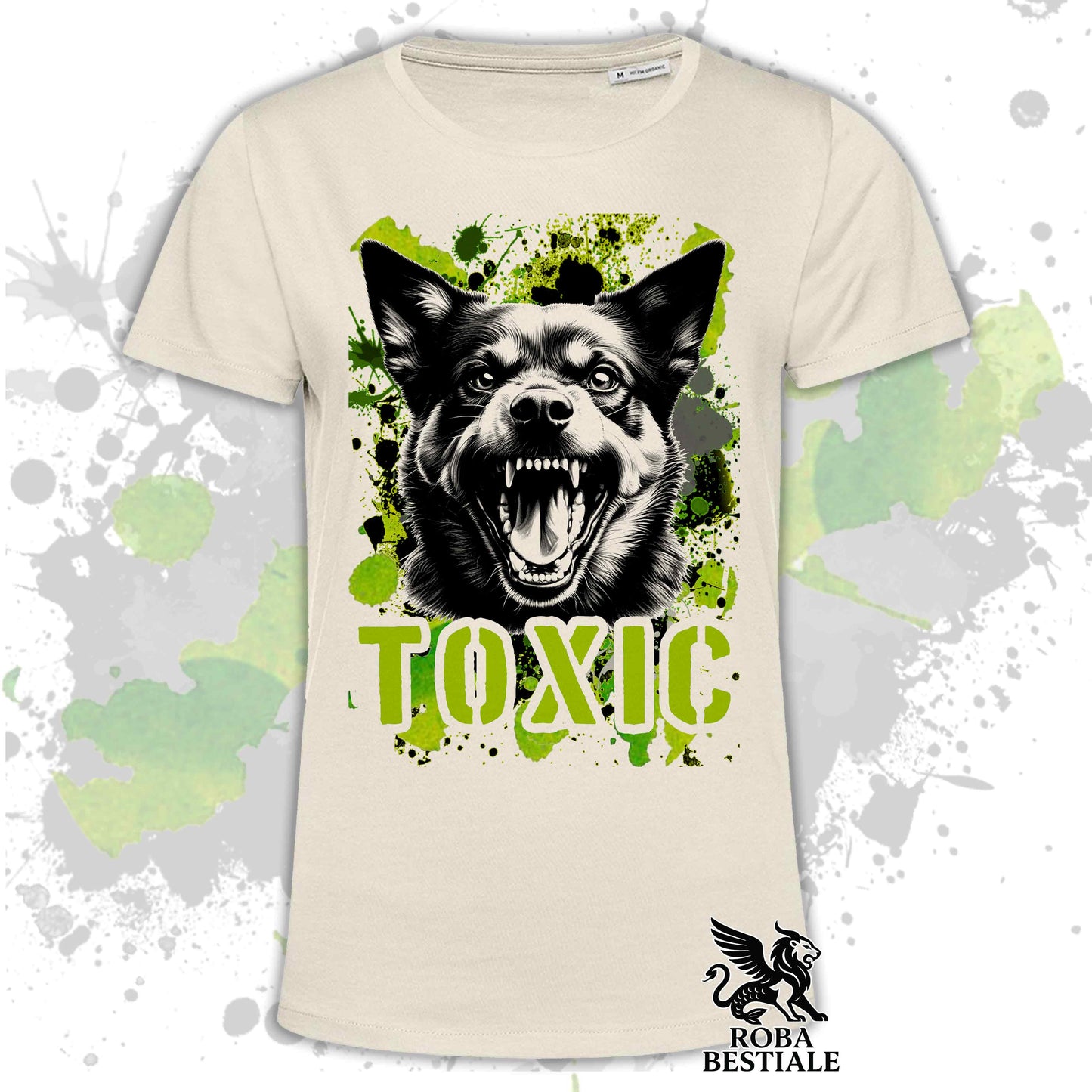 T-Shirt TOXIC - AUSTRALIAN KELPIE - Bianca o Beige, da Uomo o da Donna - dalla XS alla 5XL