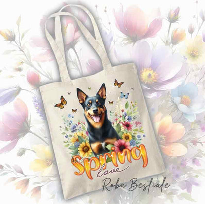 Tote Bag AUSTRALIAN KELPIE Black Tricolor - Spring Love Collection