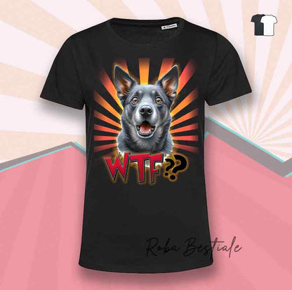 T-Shirt AUSTRALIAN KELPIE Bleu Cendré - Collection WTF??