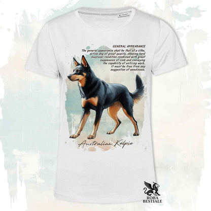 T-Shirt APPEARANCE - AUSTRALIAN KELPIE Nero Focato - Bianca o Beige, da Uomo o da Donna - dalla XS alla 5XL