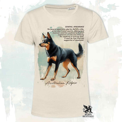T-Shirt APPEARANCE - AUSTRALIAN KELPIE Nero Focato - Bianca o Beige, da Uomo o da Donna - dalla XS alla 5XL